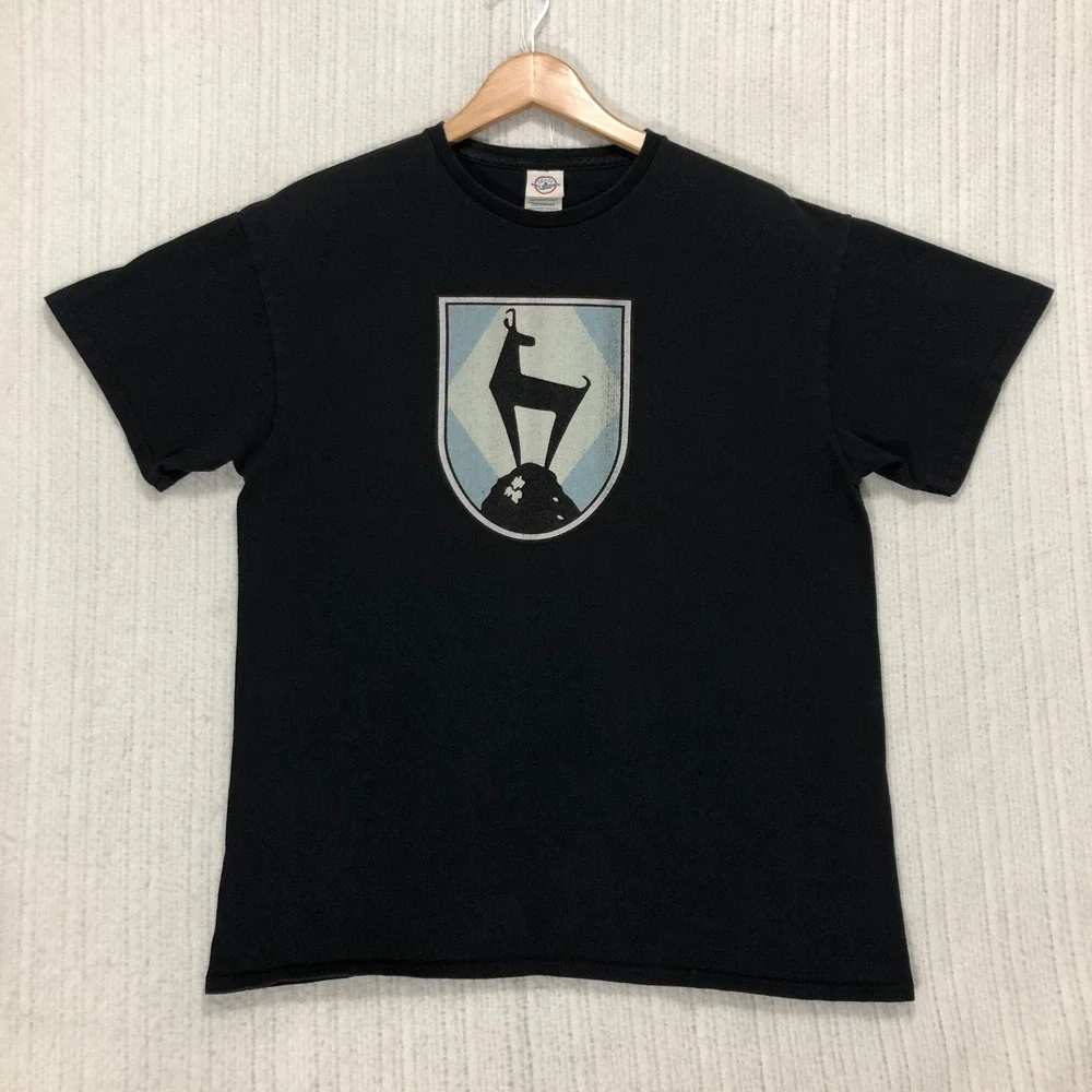 Llama Crest‎ Shield Logo Tee Shirt Delta Pro Weight Size Large